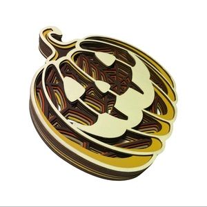 Wooden Pumpkin Mandala Fall Decor